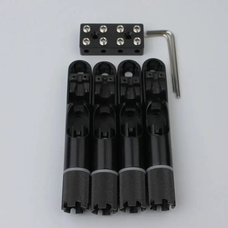 

4/5 Pieces Single String Fan Bass Bridge – Headless Fixed Fanned Bridges for Electric Bass Black