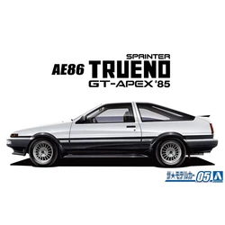 Aoshima 06141 1/24 AE86 Trueno 85 With built-in Racing Sport Vehicle Car Hobby Toy Plastic Model Building Assembly Kit