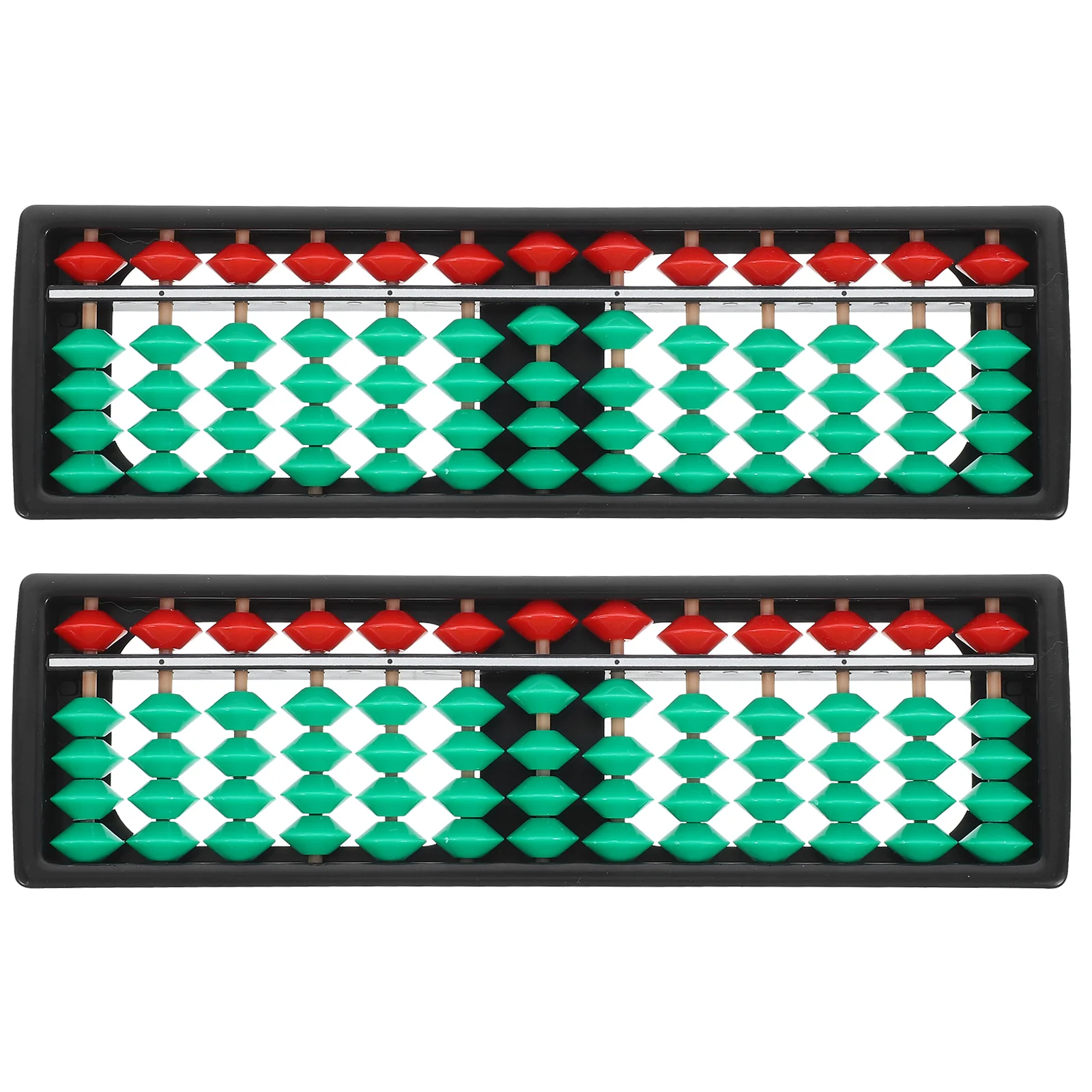 2 Pcs 13- Rod Abacus Retro Teaching Aids Math Bead Counter Abs Vintage Design Chinese Educational Toy Student