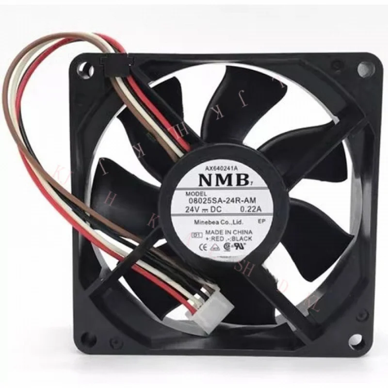 

N FOR NMB 08025SA-24R-AM 8025 DC24V 0.22A 4-Pin Inverter Cooling Fan
