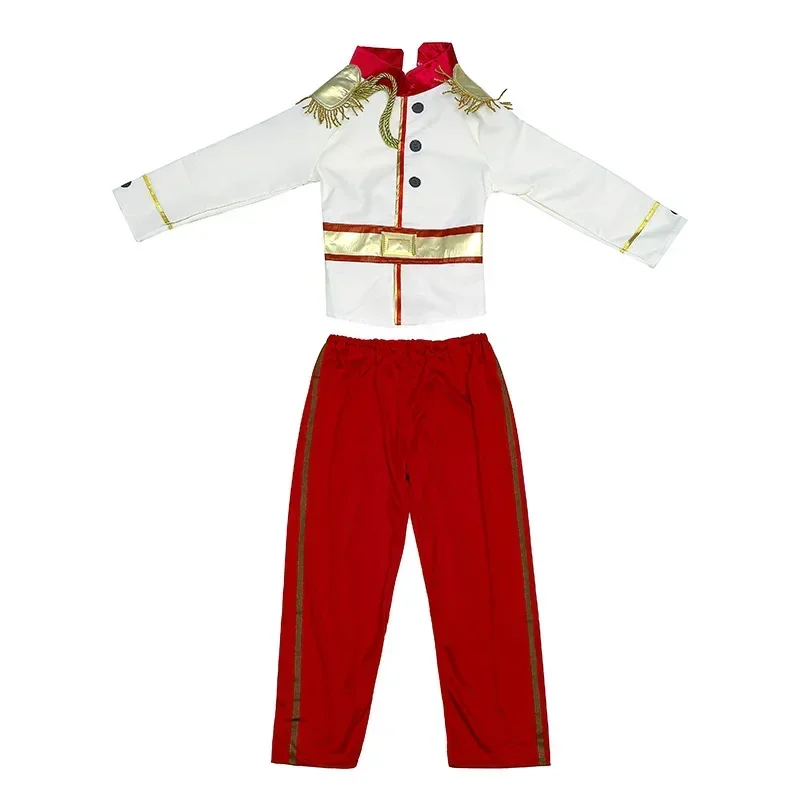 2024 Costume da principe reale americano bianco per bambini, costume di Halloween, costume da principe Cenerentola per ragazzi