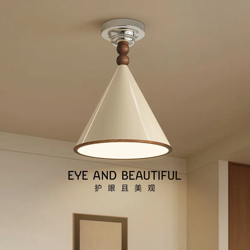 

Свет для детской комнаты, спальни, потолочный светильник, кремовая люстра с ветровым рогом, современный простой кабинет, секретный свет