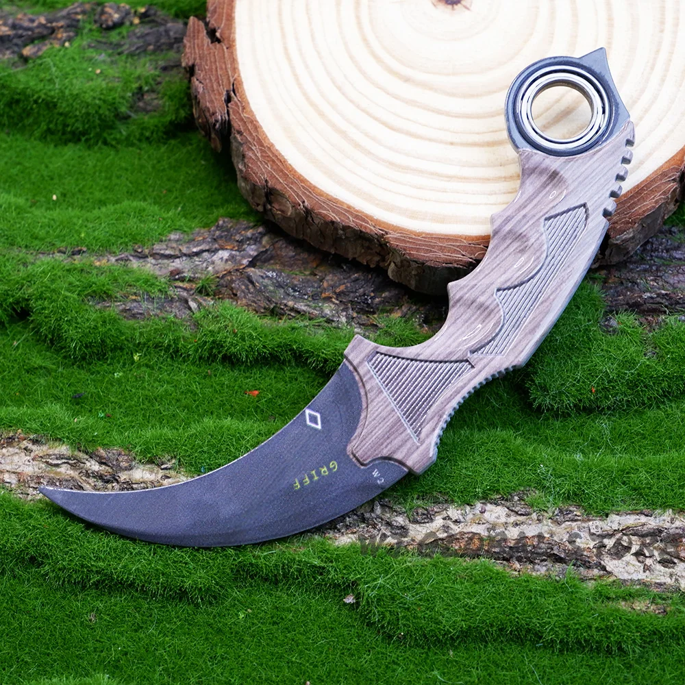 18cm GO Game karambi Peripheral Claw Knife weapons model Outdoor Training Knifes Unsharpened Cosplay Ornaments Gifts for Boys