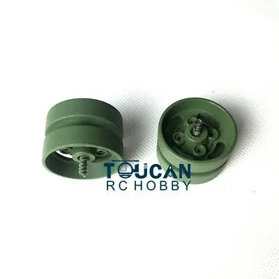 One Pair HENG LONG 1/16 Leopard2A6 Green Plastic Idler Wheels For Tank 3889 TH00426-SMT4