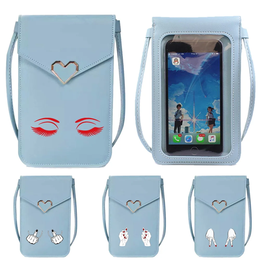 

Универсальная прозрачная сумка-чехол для телефона с сенсорным экраном, портативная, для повседневных поездок, женская сумка через плечо для покупок