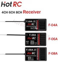 HOTRC 4CH 6CH 8CH 4 Channel Receiver for CT-6A HT-6A HT-8A DS-4A DS600 Transmitters RC Car Crawler Boat Ship Airplane Tank Parts