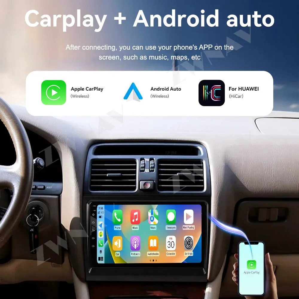 Car Radio for Lexus LS400 1995-1997 Android 14.0 GPS Navigation Multimedia Player Head Unit Smart Module
