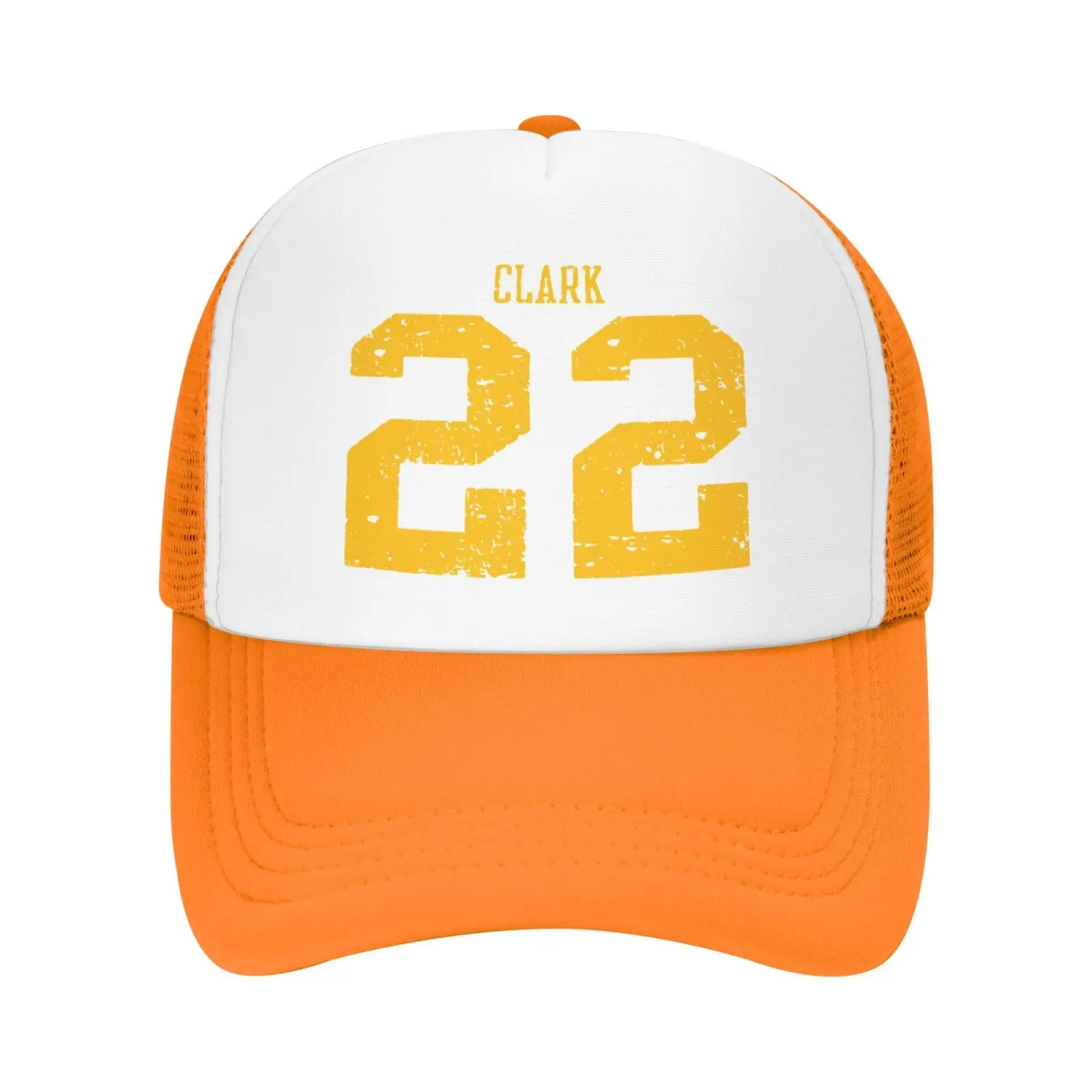 Clark-Basketball Fans 22 Baseball Cap Mesh Trucker Hat Dad Hat Orange Denim Hat Sport Hat