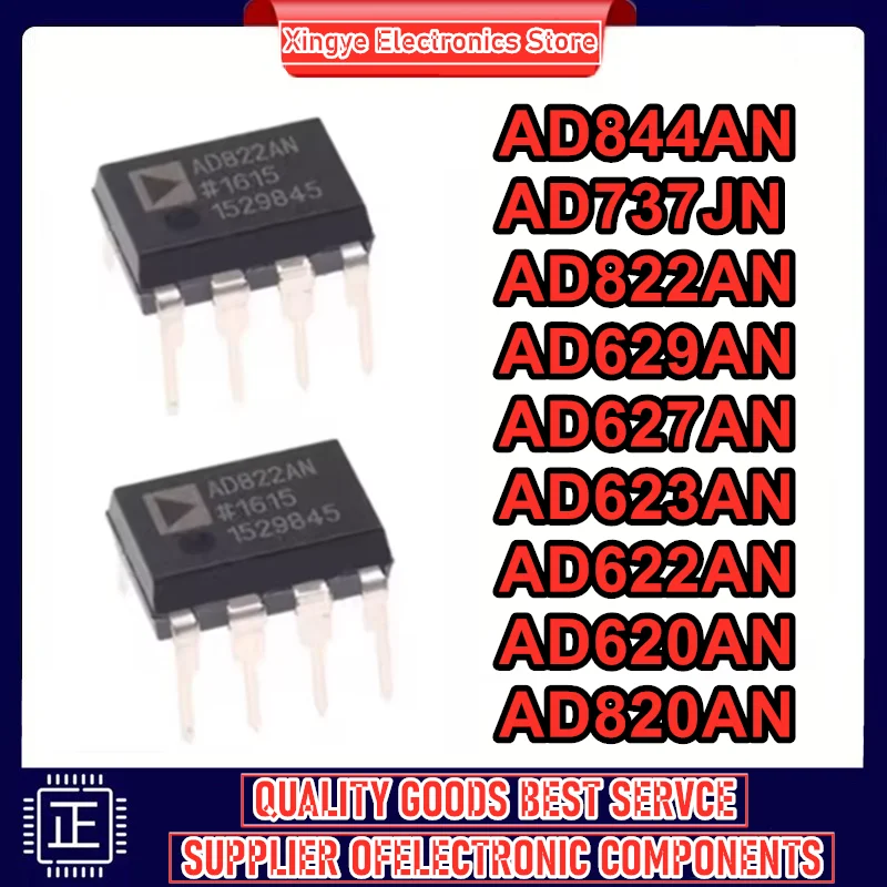 

5PCS AD620AN AD622AN AD623AN AD627AN AD629AN AD797AN AD820AN AD822AN AD844AN DIP-8 NEW Instrumentation amplifier IN STOCK
