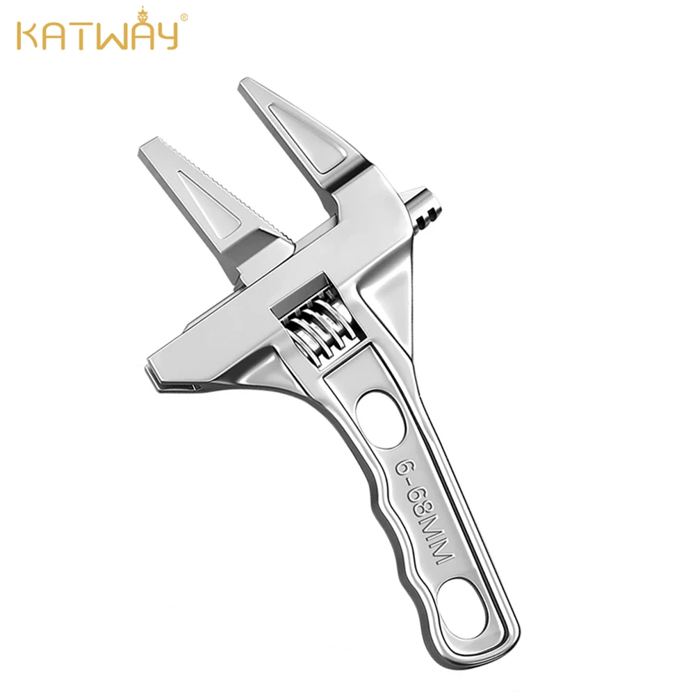 KATWAY Maintenance Board Hand Sewer Pipe Pliers, Large Opening Multi-Functional Wrench Tool for Bathroom – Short Handle HH-AA26