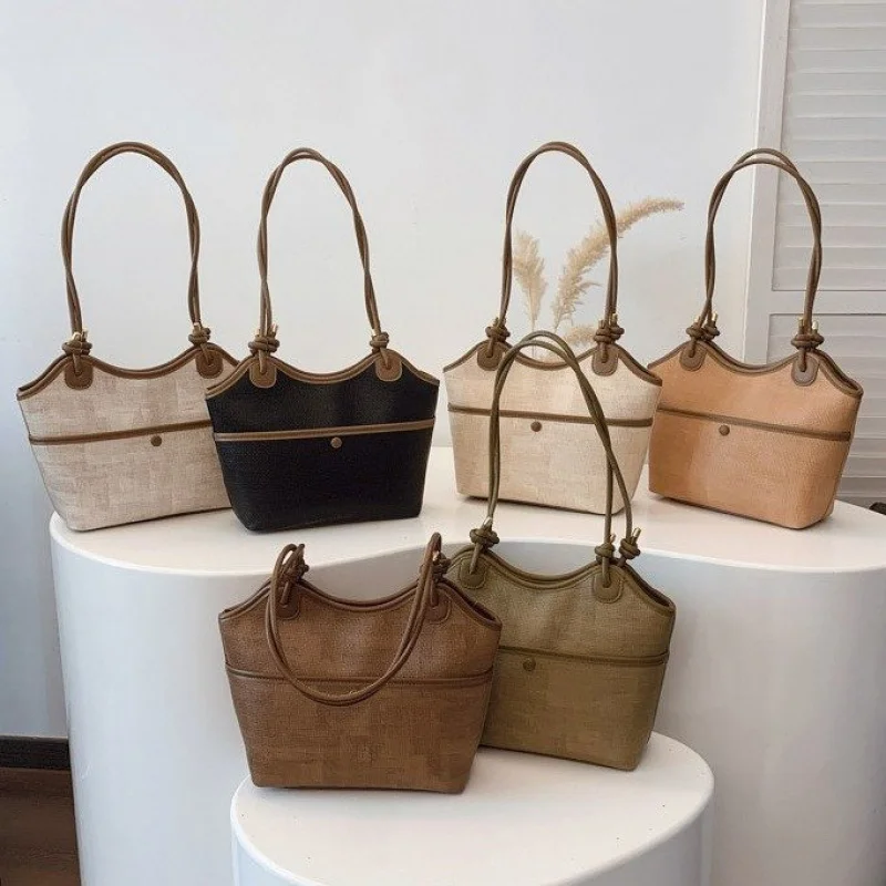 

Luxury Brand High-End Leather Women's Tote Bag Popular Classic Elegant Trendy Design Commuter Casual Vintage Bag