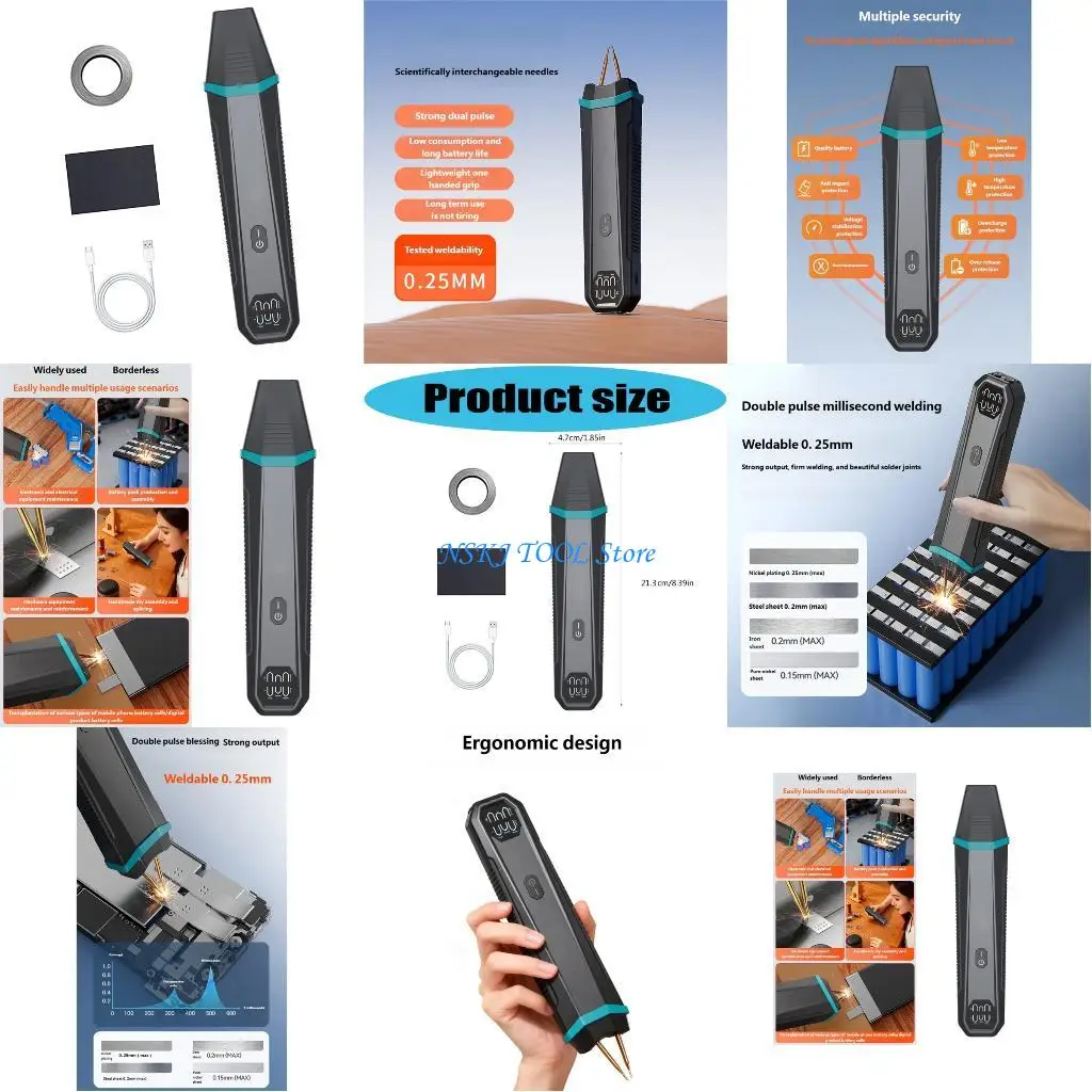 

L8RC Safe Spots Welder With Overheat Protections 0.1-0.25mm 800A For Welding On Metals