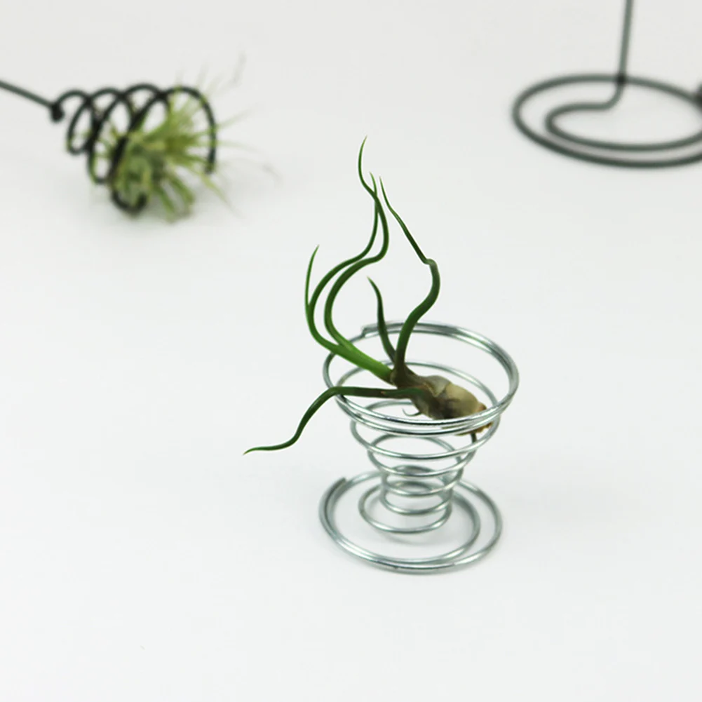 Event Display Air Plant Container Stainless Steel Holder Charming Air Plant Accessories Balcony Decoration Compact Design