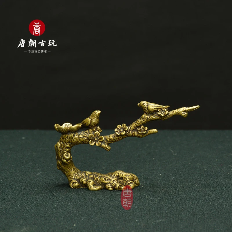 Unique vintage copper ornament, incense holder a traditional design, cast in antique bronze with aged patina, for Buddhist