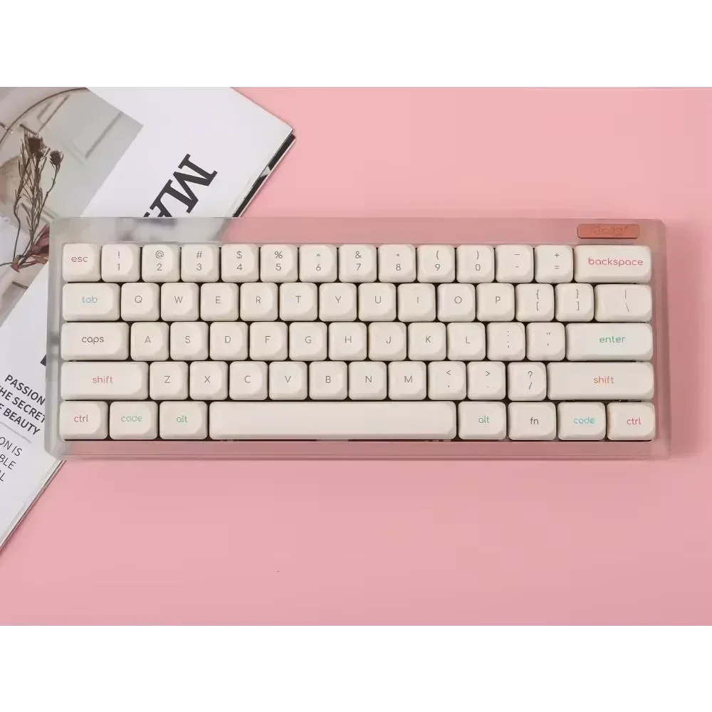 귀여운 기계식 키보드, MOA 키캡 세트, 크림 PBT, 귀여운, 단순, 새끼 고양이 강아지 곰 키캡 124 키