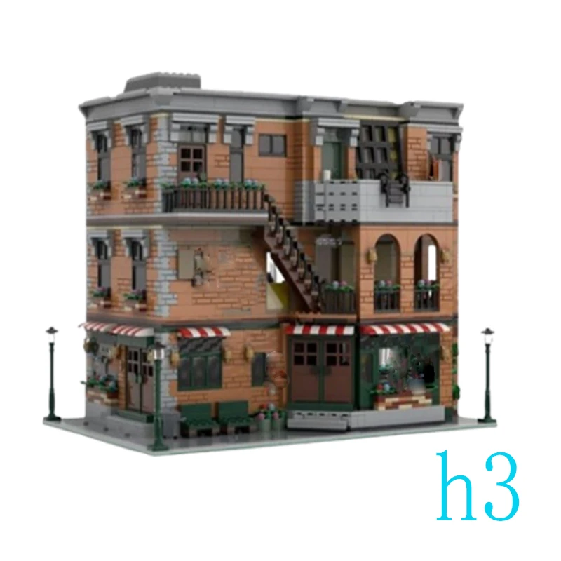 

Spot MOC-79570 4653 шт., вид на улицу, здание, сборка мелких частиц, строительные блоки, развивающая игрушка, модель, украшения gif