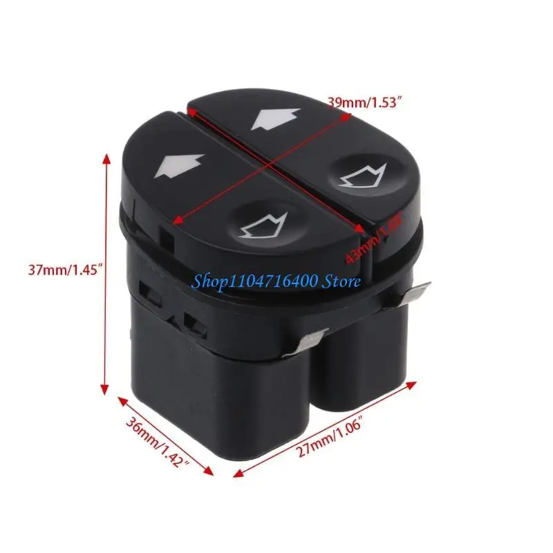 

y1gd 2 Buttons Car Electric Window Driver Side Switch Controller Knob for Fiesta Tourneo