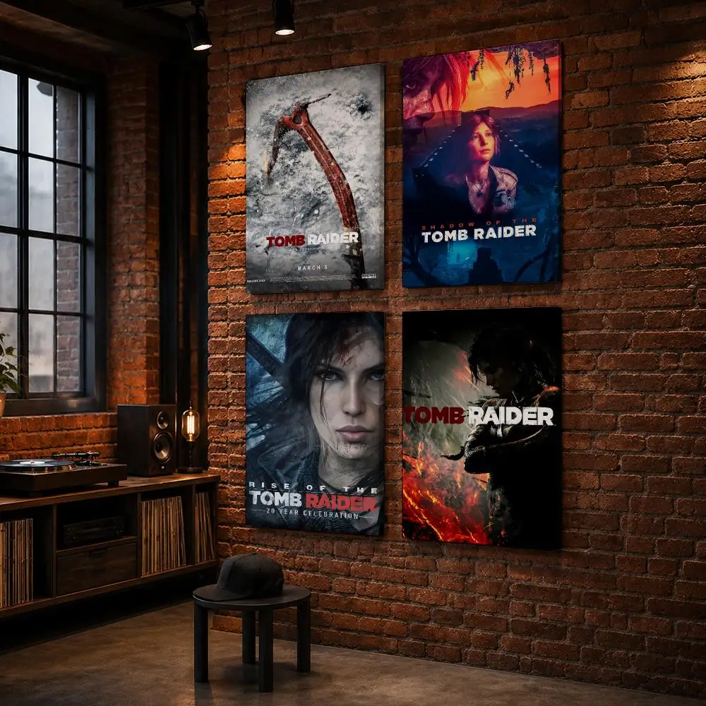 S-Shadow Of Tomb Raider Framed Wall Painting Wood Canvas Poster For Living Room Bedroom Hallway Office Home Decor Gift