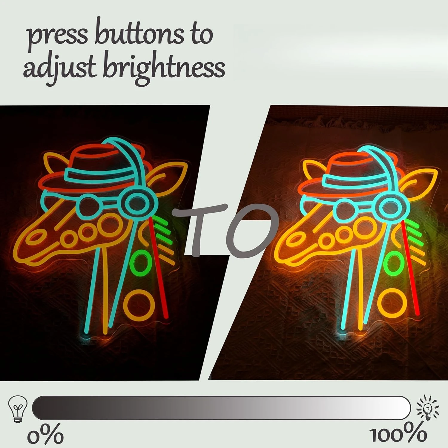 Led Light Sign Giraffe Headset - Kids Outdoor Zoo 评论和价格