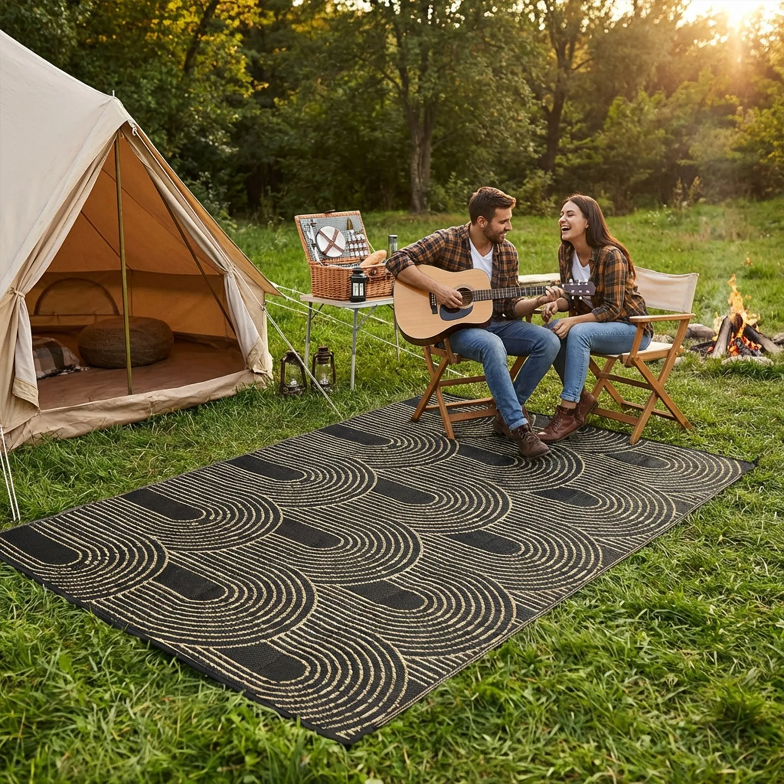 Durable Waterproof Plastic Outdoor Mat Anti-aging Portable RV Patio Blanket for Grass Beach Picnic Retailers Wholesalers