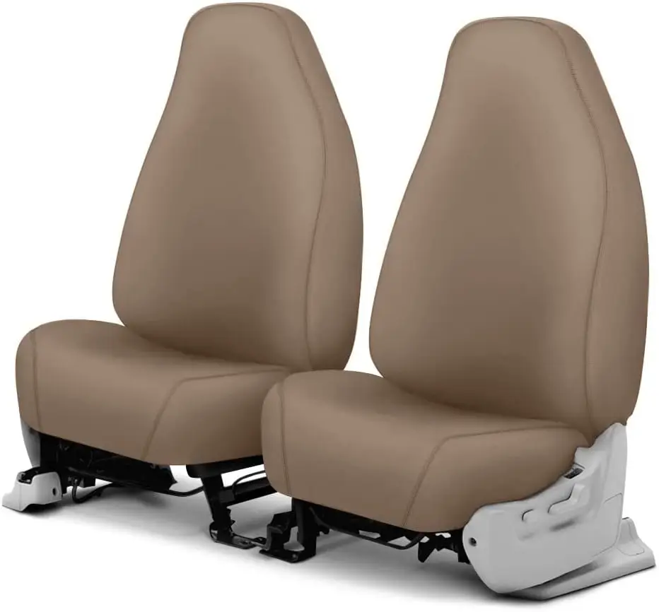 SeatSaver Second Row Custom Fit Seat Cover for Select Buick/Chevrolet/GMC Models - Polycotton (Taupe)