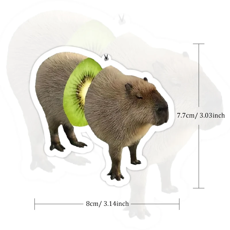 Car Air Freshener Hanging Paper Provides Long Lasting Scent for Auto or Home Kiwifruit Capybara Car Accessories Interior