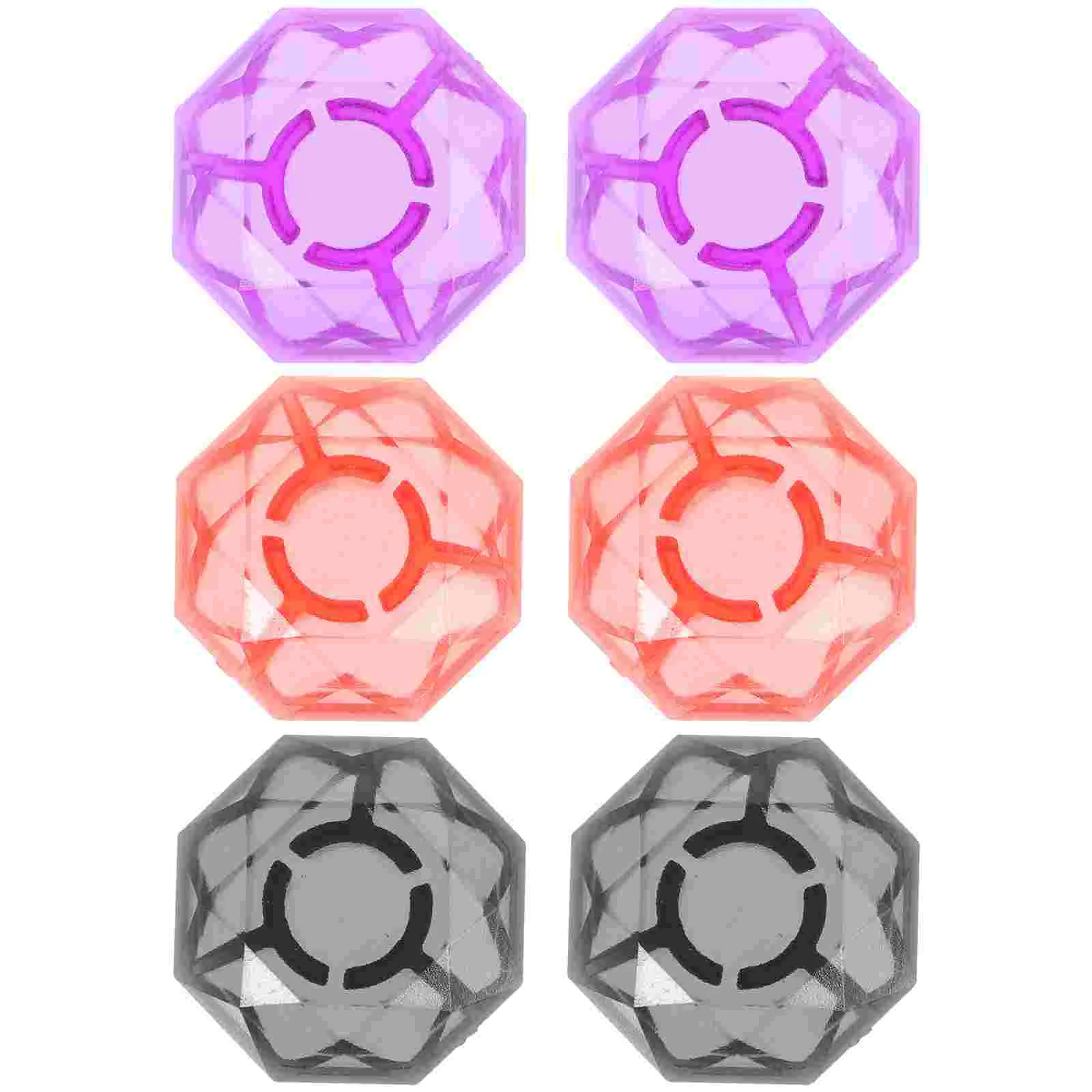 

6 Pcs Multicolor Pedal Caps Guitar Button Toppers Effect Electric Hat Component Nail Plastic Footswitch Replacement Parts