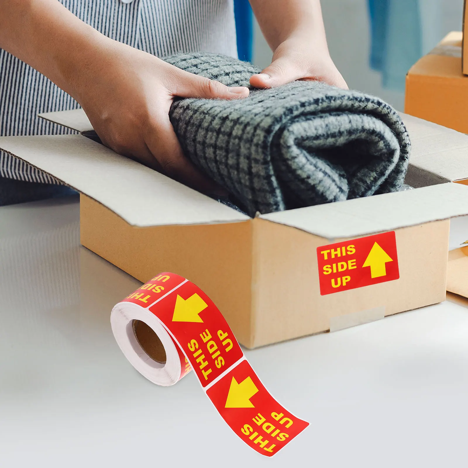 

1 Roll Fragile Warning Stickers Adhesive Packing Labels Shipping Stickers for Fragile Package Protection Packing Labels