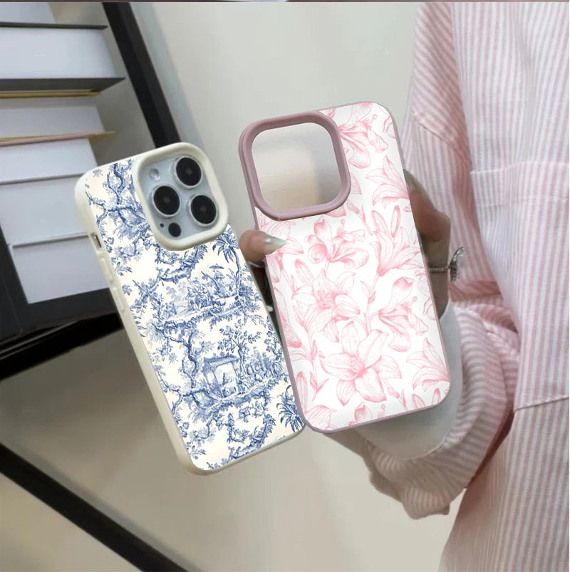 Pink Blue Flower Ca… - image