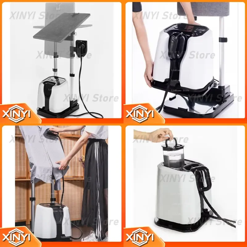 2200W Burst Steam 5-in-1 Double Rod Steamer with Ironing Board for Vertical and Press Steaming Iron