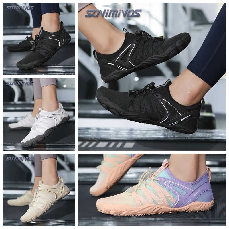 Men Women Water Shoes Upstream Wading Swimming Barefoot Five Fingers Aqua Shoes Colorful Beach Seaside Light Unisex Sneakers New