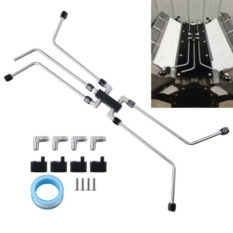 Complete Stainless Steel Steam Vent Coolant For LS1 LS2 LS3 LS6 LS7 LSX Engines Coolant Crossover Steam Vent Kit