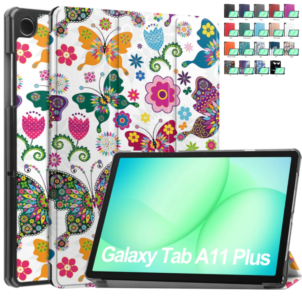 

Чехол для Samsung Galaxy Tab A11 Plus 11 дюймов SM-X230 SM-X236 A11+ 2025 Смарт-складная откидная подставка Smart Cover с функцией автоматического пробуждения