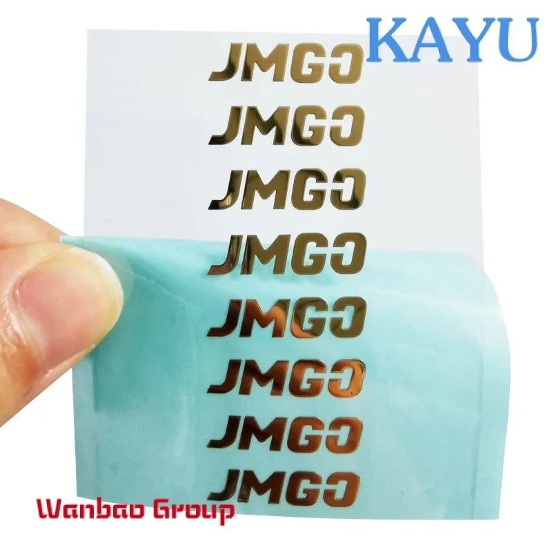 Custom Custom Logo Stickers Ceramic Cups Glass Bottle Letters 3D Nickel Decal Label Stickers Metallic Labels Transfer Metal Wat