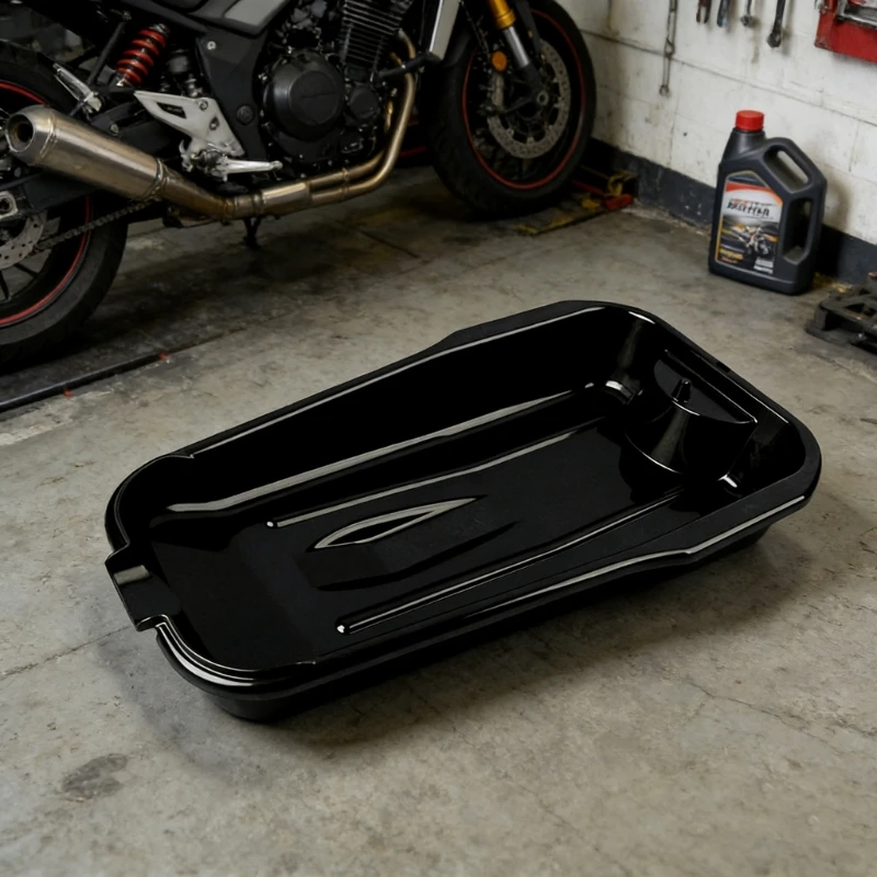 Spill Proof Oil Collection Pan And Parts Washer Tray For Automotive Motorcycle Maintenance With Lightweight Design D7YA