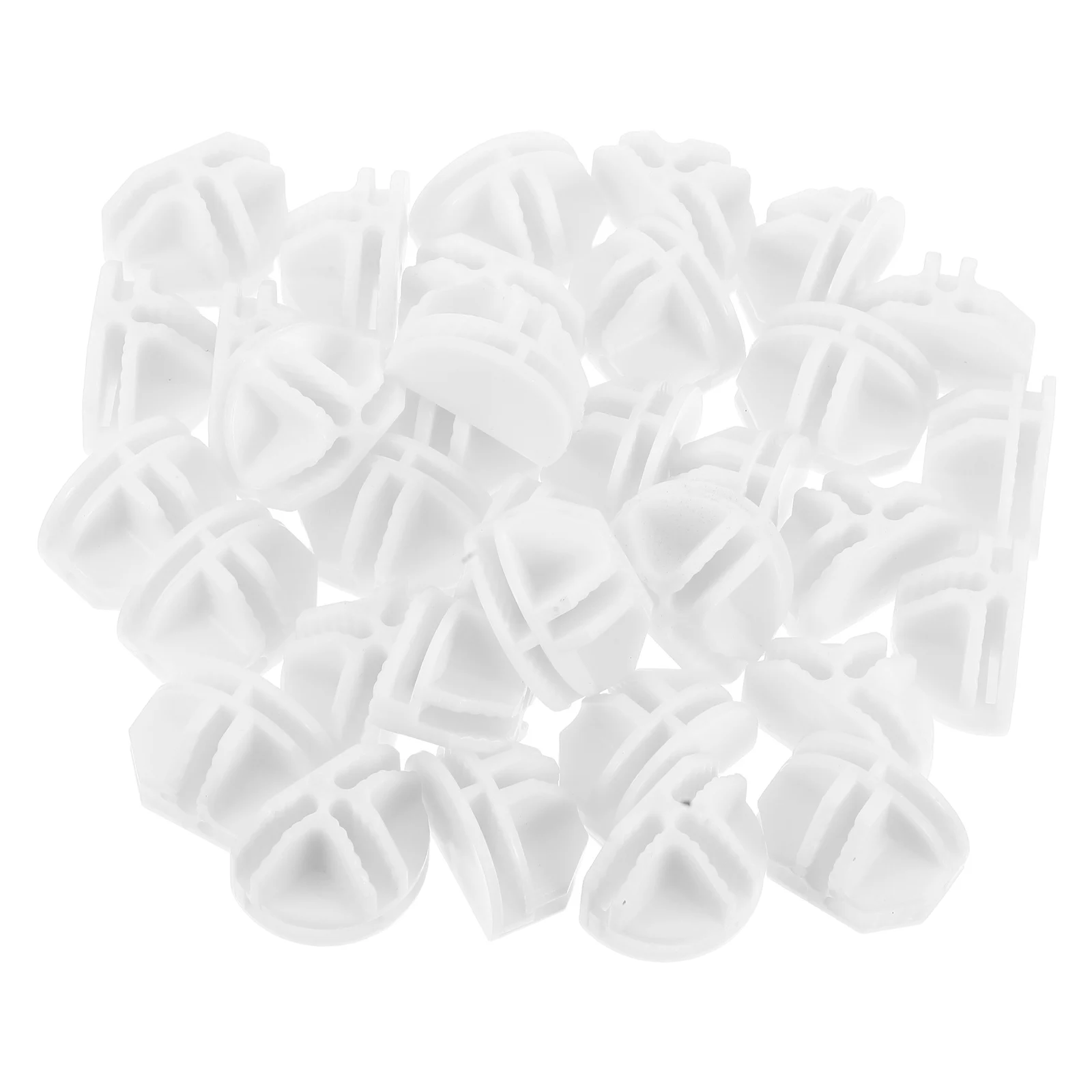 

50 Pcs Semi-circle Clamp Plastic Clips Connector Buckles Cabinets Cube Wire Accessories Animal for Shelf Storage Child