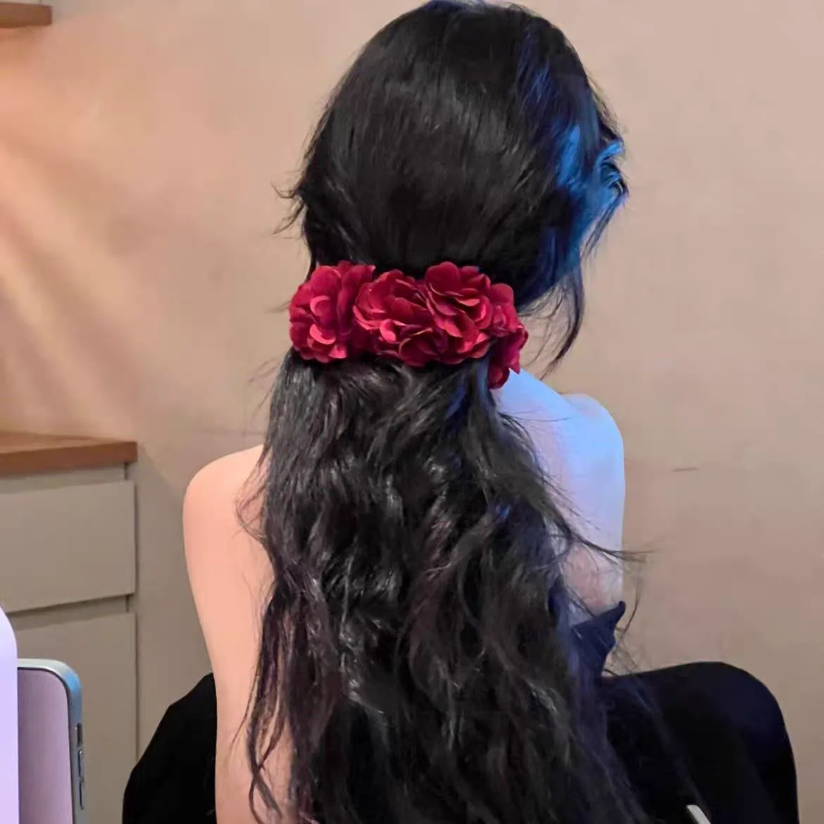 Blume Banane Clip Hochwertiges Temperament Hinterkopf Haarnadel Gerade Clip Meerjungfrau Form Haarnadel Haar Zubehör