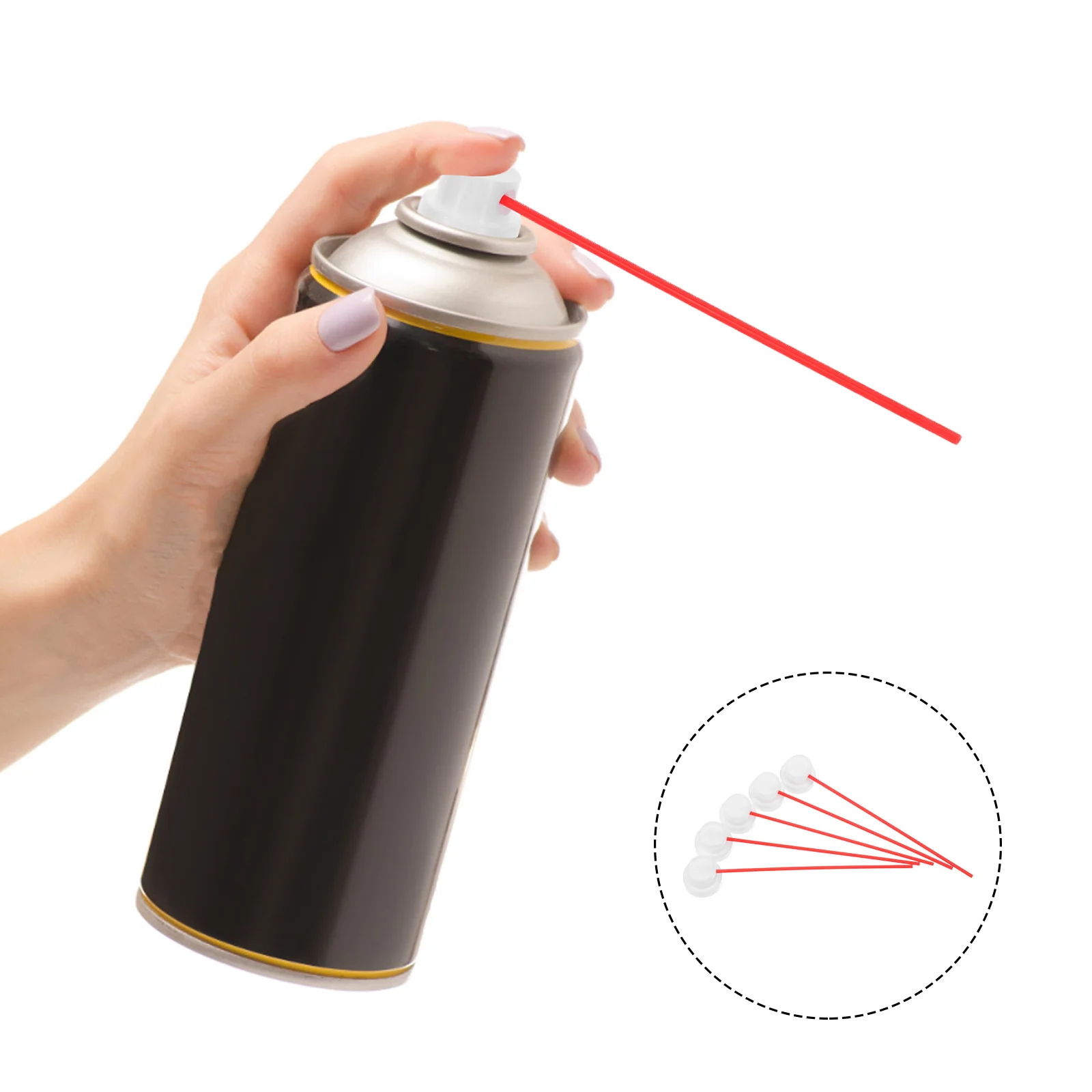 

20Sets Aerosol Can Valve Extension Tubes Red Spray Nozzle Accessories for Cleaning Home Office Vehicle Maintenance Easy