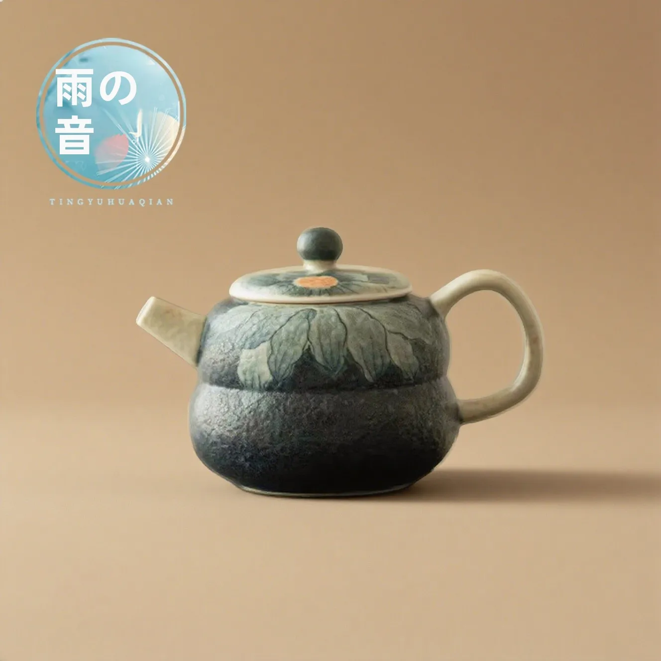 

Blue And White Hand-Painted Cerc Tea Pot for Gongfu Tea Brewing Suower Design Underglaze Color Small Capaci Tea Set