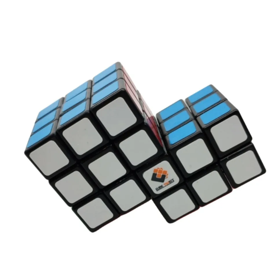 

New CubeTwist Double 333 233 Bandage Conjoined Magic Cube Speed Puzzle Toy for Kids Boys Gift Black Stickers