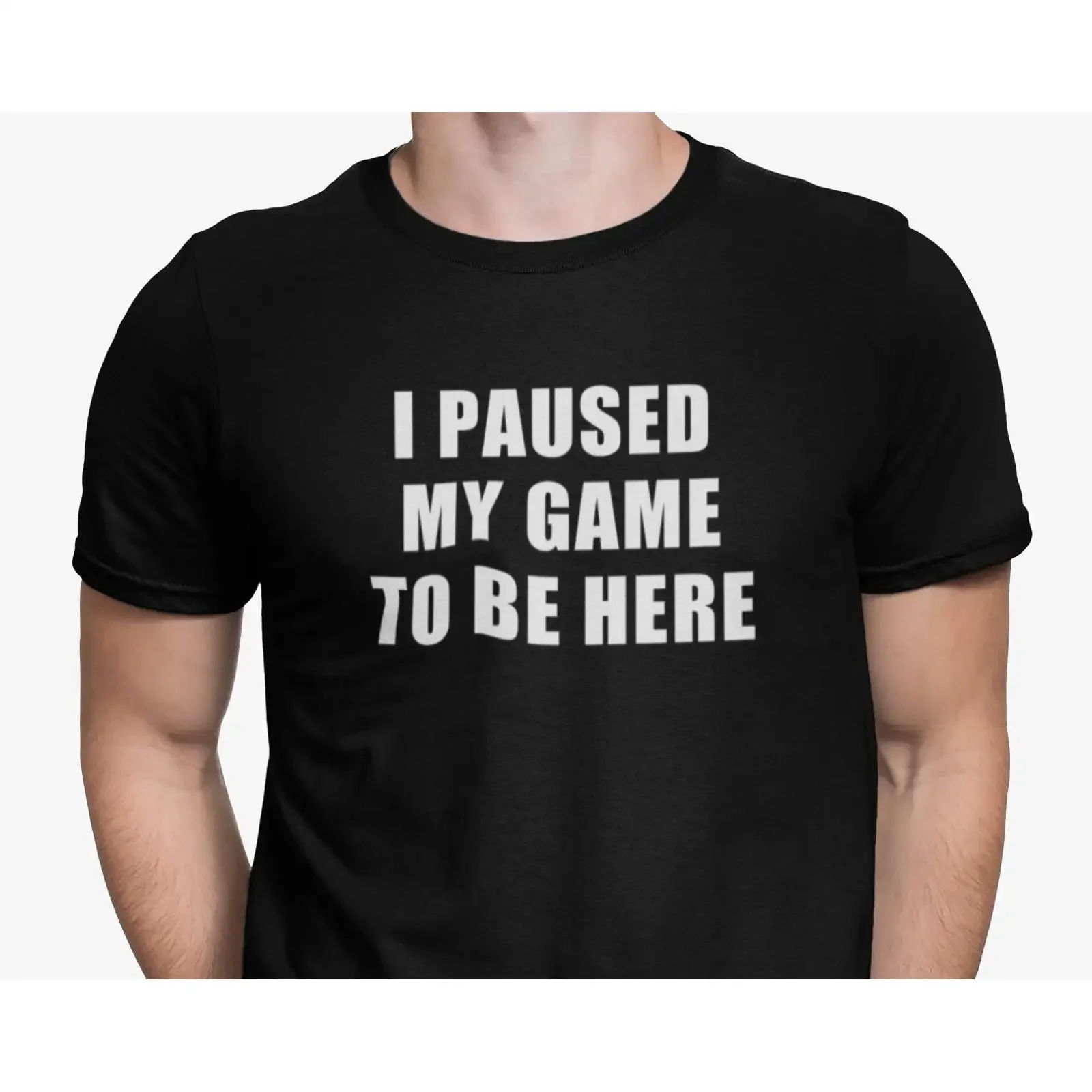 I Paused My Game To Be Here Funny Slogan Gaming T Shirt Casual Gamer For Kids Dad  Apparel vintage Washed Stylish Versatile