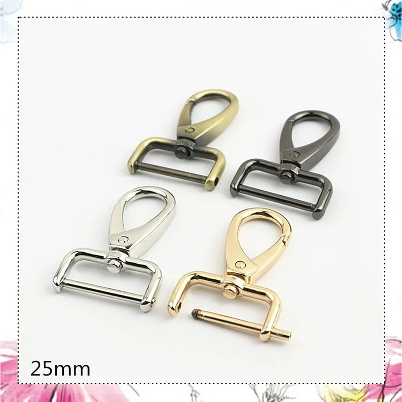 

10Pcs 25mm Metal Buckles Removable Lobster Carbiner Dog Collar Keychain Swivel Trigger Clips Snap Hook DIY Accessories