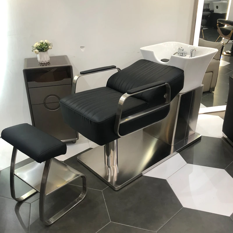 

Hairdressing salon shampoo bed, sitting style internet celebrity hair salon dedicated flushing bed, high-end semi reclining