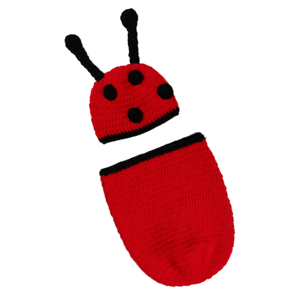 

Newborn Baby Sleeping Bag Red Knitted Infant Photography Props Baby Photo Props Newborn Photography Outfit