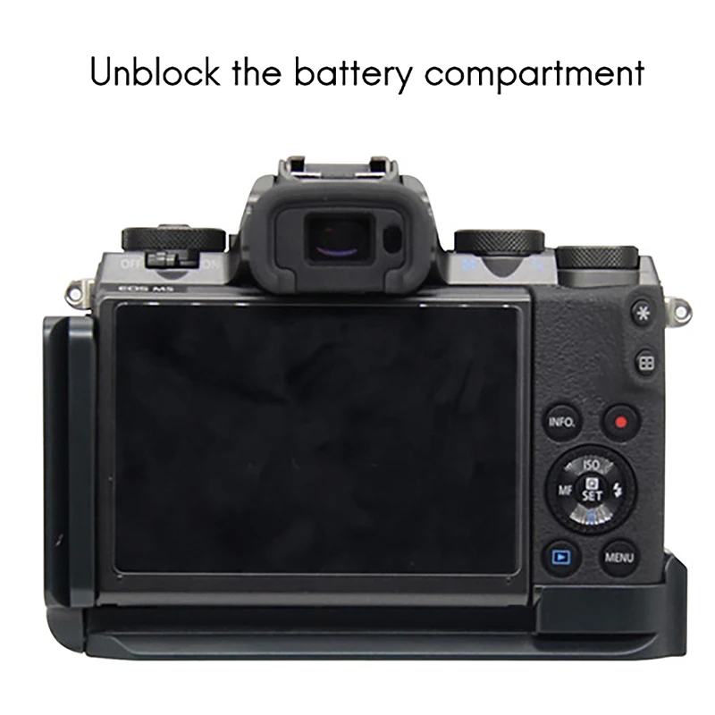 For Canon EOS-M5 Quick Release L Plate Bracket Holder Handle Metal Hand Grip Vertical External