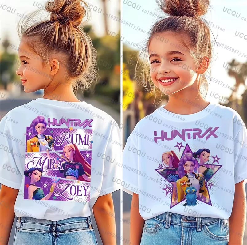 

Kpop Demon Hunters Men Pajamas Women's Short Sleeve Cute Kpop Demon Hunters Tee Harajuku Casual Cotton Tee Top Cosplay Clothing