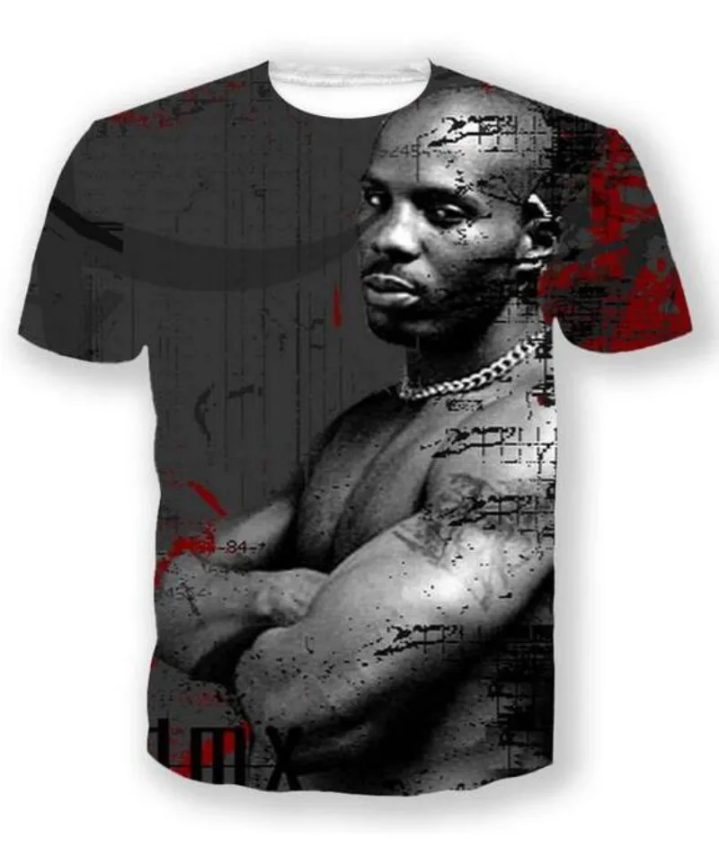 

New Men/Women Rapper- DMX 3D Print Short Sleeve T-Shirt Fashion T Shirt Sport Hip Hop Summer Tops T.08