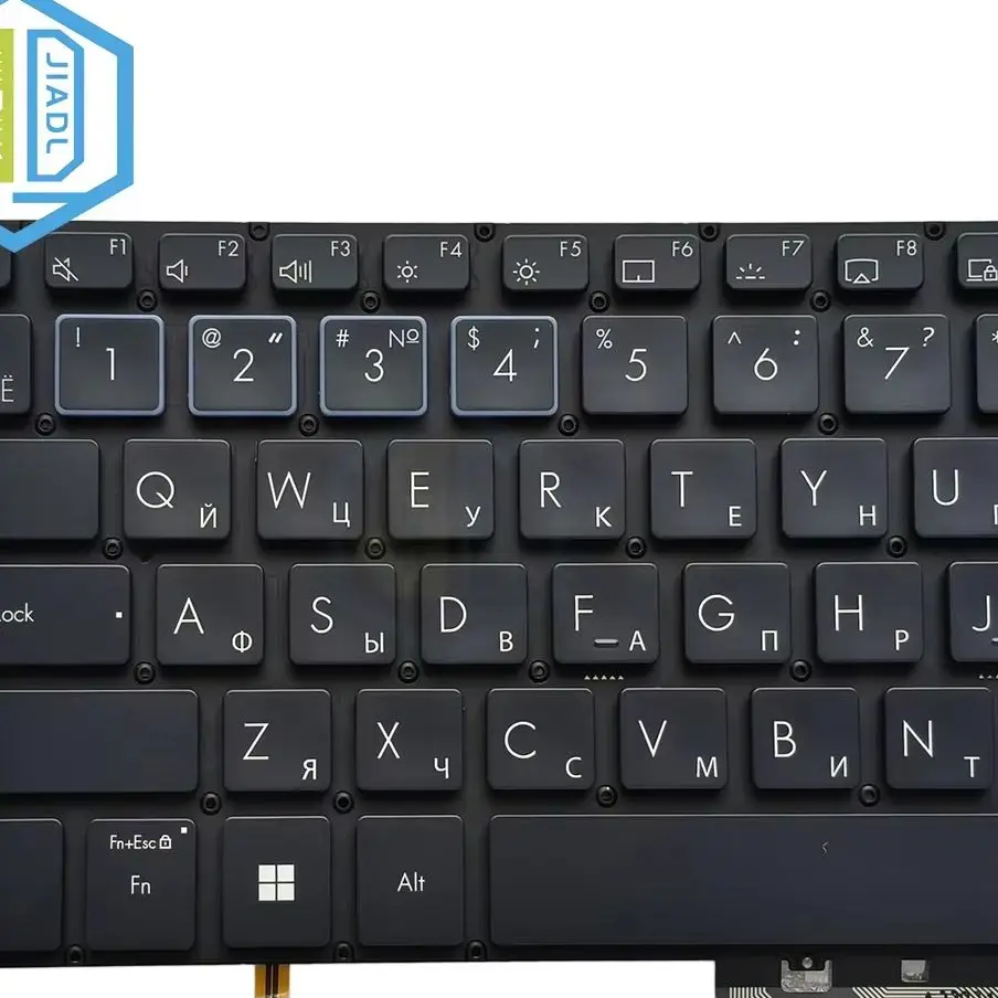 Backlit Replacement Laptop Keyboard Black With Blue Edge RU Russian UK English Layout For ASUS ExpertBook B5 OLED B5602