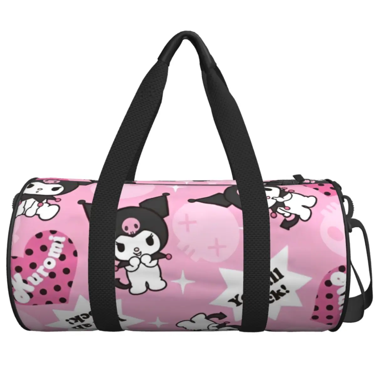 

Kawaii Kuromi Japanese Cute Cartoon Travel Bag Purple Fashion Sports Bags Large Graphic Gym Bag Couple Custom Oxford Fitness Bag