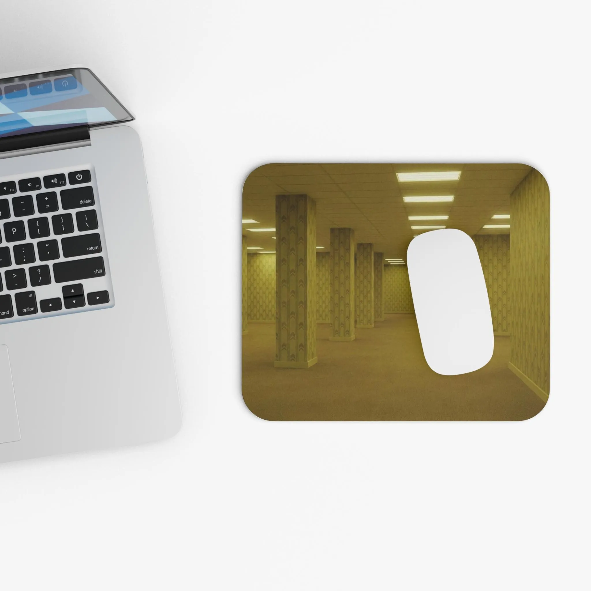 Backrooms Aesthetic Mouse Pad Liminal Space Desk Mat Office Gaming Rug Office Carpet Mousepad Speed Deskmat Desk Accessories